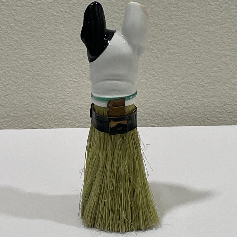 VINTAGE FRENCH BULL DOG Whisk Brush 1920s Genuine Porcelain #8575 Germany - Picture 7 of 14